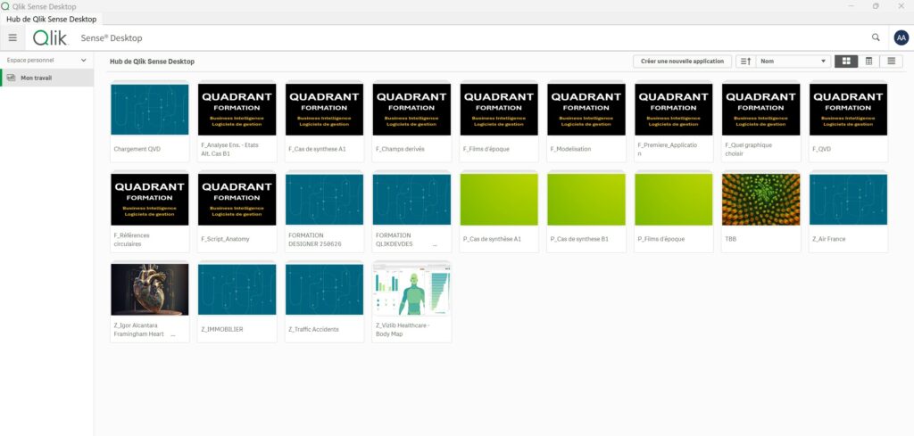 Hub Qlik Sense Desktop
